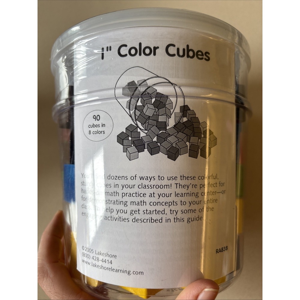 Lakeshore‎ 1 Inch Color, Cube Blocks  New In Container - Picture 3 of 5